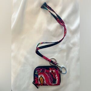 Vera Bradley Zip Id Case and Lanyard